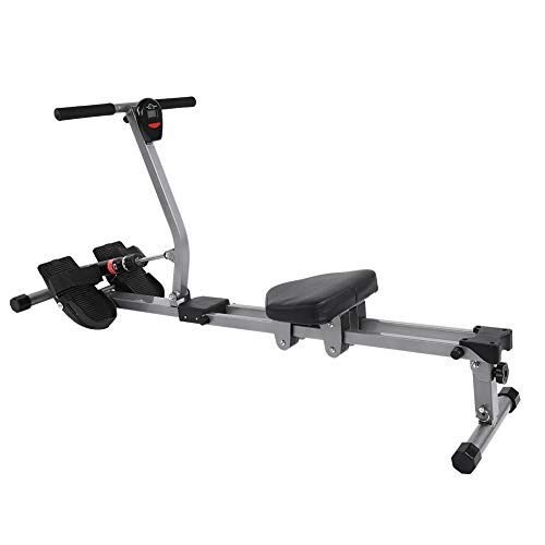Máquina de Remo, Máquina de Remo con Pantalla para Fitness y Ejercicios de Musculación, Ajuste de Resistencia y Altura Máquina de Remo, Máquina de Remo con Pantalla para Fitness y Ejercicios de Musculación, Ajuste de Resistencia y Altura