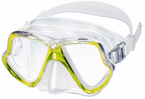 Mares Wahoo buceo Snorkel máscara de cristal templado silicona + máscara caja - amarillo