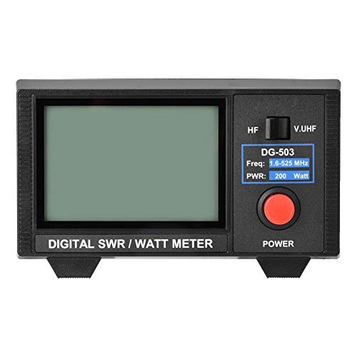 Medidor digital de SWR/vatios para radio bidireccional,VHF/UHF/HF SWR/Watt Tester con pantalla LCD retroiluminada de 3.5 pulgadas para medir hacia adelante/potencia de reflexión/VSWR en un solo botón
