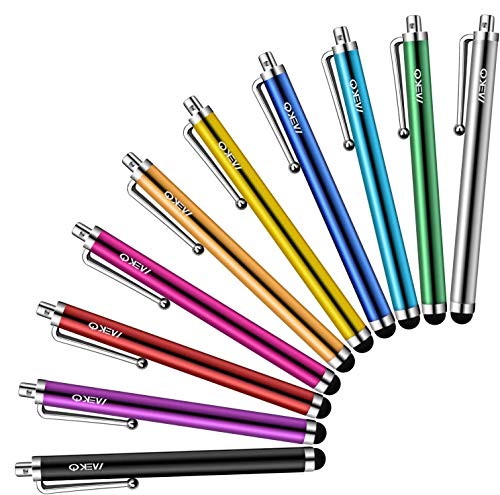Meko Lote de 10 lápices capacitivos para tableta, para smartphone Android, iPone, iPad, Huawei, Samsung Galaxy S3, S2, Tab y tabletas