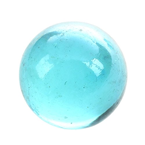 MLXG - Lote de 10 bolas redondas de cristal de mármol para niños, jarrones de acuario, peces decorativos, color azul claro
