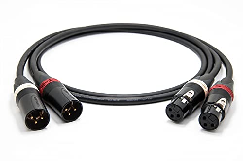 Mogami 2534 Quad Cable pares (L,R) Estéreo | Neutrik XLR hembra - XLR macho | HiFi - 2,0 m