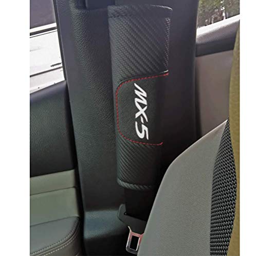 NA 2pcs Coche Cubierta del Cinturón de Seguridad Hombro Almohadillas, para Mazda Mx5 Protección Hombros Confort Acolchado Protector Clip, Accesorios de Interior Car