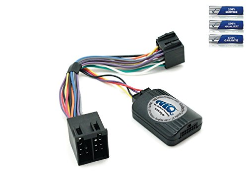 NIQ Adaptador de mando a distancia en el volante adecuado para radios JVC, compatible con Opel Astra, Agila, Corsa, Meriva, Omega, Vectra B, Vivaro, Zafira
