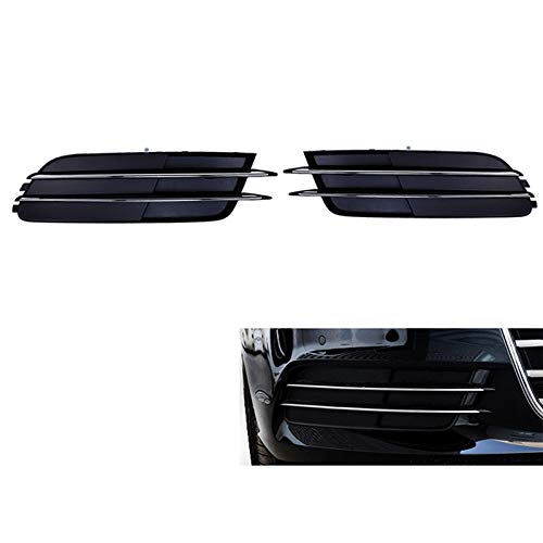 Parachoques Delantero Parrilla Máscara Fit For Audi A6 C7 Chrome Gaza parachoques delantero izquierdo inferior derecho Rejillas cubierta frontal luz de niebla cubierta de la lámpara, Grille niebla de