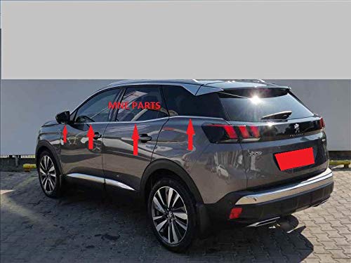 Peugeot 3008 SUV 2016 + 8 piezas cromo marcos de ventana embellecedores de acero inoxidable