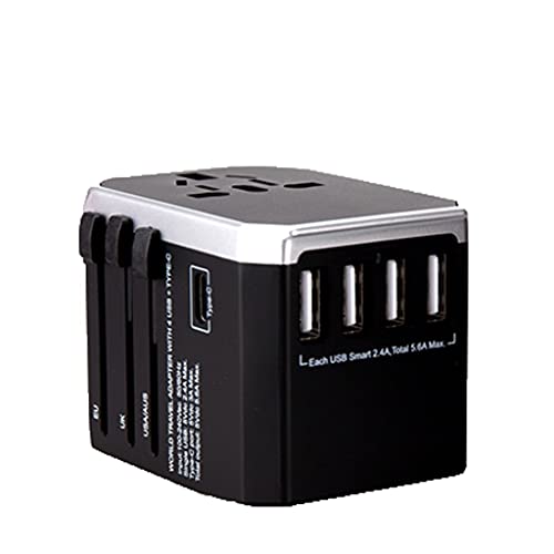 PIAOLING International Plug Converter, Adaptador de Viaje Mundial Universal para Nosotros UE UE UK AUS Europa Teléfono Celular (Color : Gris)