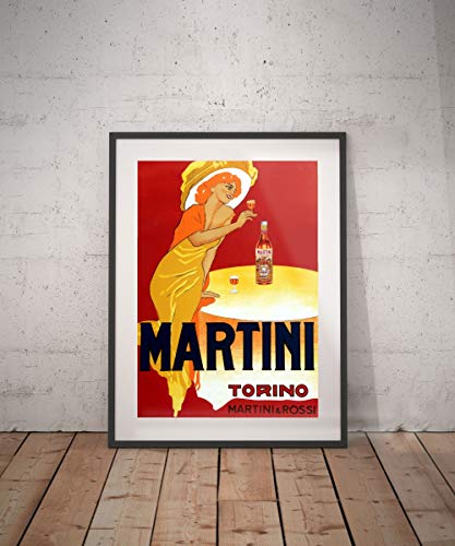 Póster de Martini de Rac76yd, vintage, vintage, póster para bebidas, aperitivos, publicidad alcólica, decoración de pared