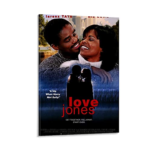 Póster de portada de película de Love Jones Larenz Tate Nia Long Original Póster en lienzo y arte de la pared, impresión moderna para dormitorio familiar de 50 x 75 cm