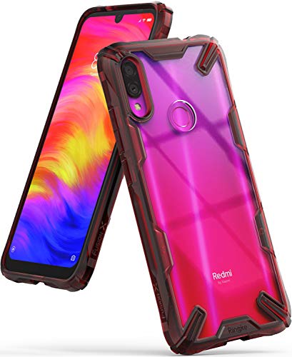 Ringke Fusion-X Diseñado para Funda Redmi Note 7, Funda Redmi Note 7 Pro Protección Resistente Impactos Carcasa para Xiaomi Redmi Note 7, Xiaomi Redmi Note 7 Pro (2019) - Ruby Red