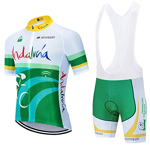 Ropa Ciclismo Verano Hombre Equipacion Traje Ciclismo Hombre Maillot Ciclismo + Pantalon Bicicleta para Ropa Ciclista MTB