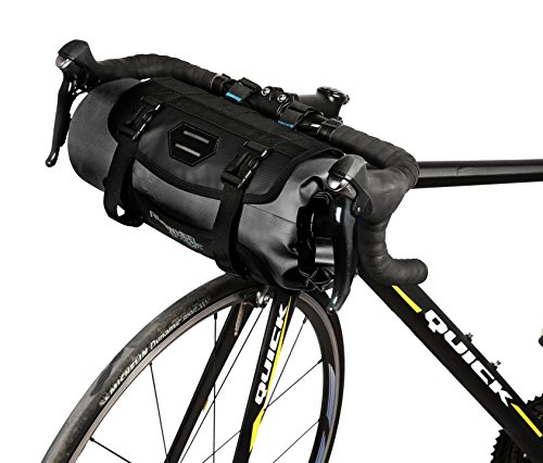 Roswheel 7L Handlebar Bag 100% a prueba de agua H15 x H40cm Cesto delantero de ciclismo para bicicleta City Bike bolsa de manillar de poliéster con una interfaz de luz de bicicleta delantera