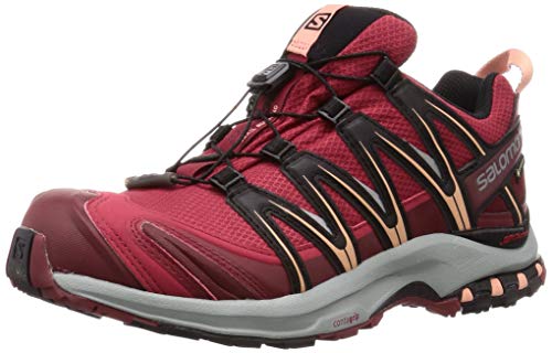 Salomon XA Pro 3D GTX W, Zapatillas de Trail Running Mujer, Rojo (Deep Claret/Syrah/Coral Almond), 45 1/3 EU