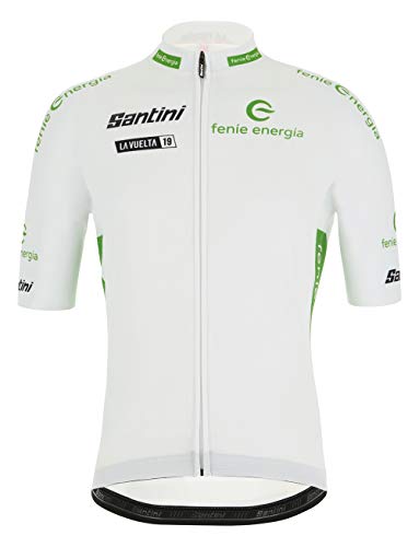 Santini - La Vuelta 2019 - Best Young Rider, Camiseta de Manga Corta para Hombre, Hombre, RE9427519LV, Bianco, X-Large