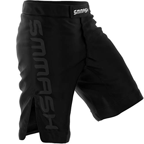 SMMASH Shadow 2.0 Deporte Profesionalmente Pantalones Cortos MMA para Hombre, Shorts MMA, BJJ, Grappling, Krav Maga, Material Transpirable y Antibacteriano, (M)