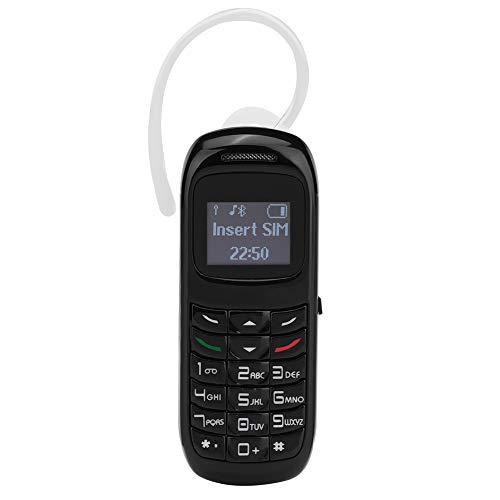 Socobeta Mini Auricular portátil Recargable del Marcador de Bluetooth del teléfono móvil con la Ayuda SIM del Gancho para la Oreja(Negro)