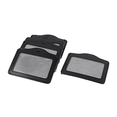 sourcing map Estuche para tarjeta de crédito con identificación comercial de piel sintética, 10 piezas, color negro sourcing map Estuche para tarjeta de crédito con identificación comercial de piel sintética, 10 piezas, color negro