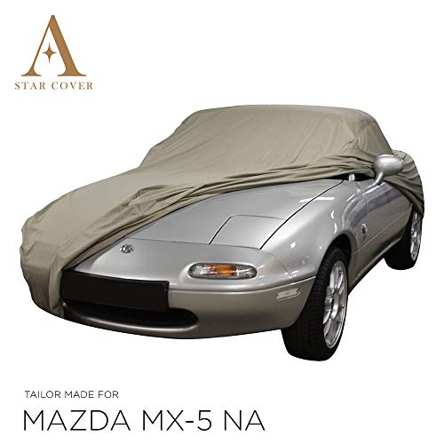 Star Cover Funda DE Exterior Mazda MX-5 NA | Caqui Cubierta DE Coche Exterior | Cubierta Auto | 100% Impermeable Y Transpirable | Entrega RÁPIDA