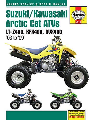 Suzuki/Kawasaki Arctic Cat ATVs (03 - 09): LT-Z400, KFX400, DVX400 (Haynes Service and Repair Manu)