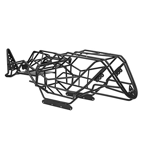 T best Roll Cage, RC Chasis Frame Roll Cage Steel RC Marco del Cuerpo del automóvil para 1/10 Escala RC Car(Black)