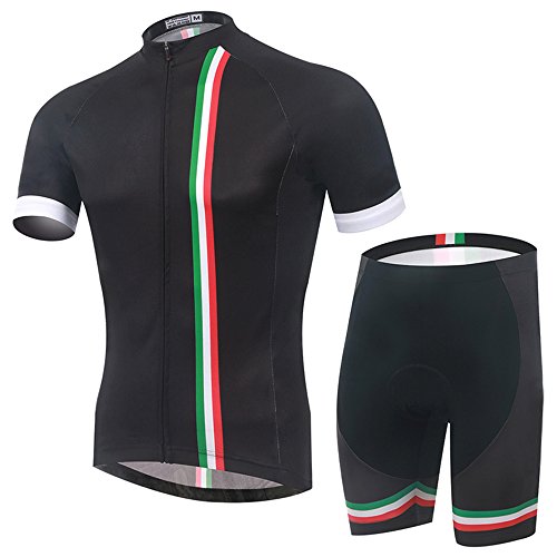 TeyxoCo Men Italy Fashion Cycling Gel Pad Jersey Set S