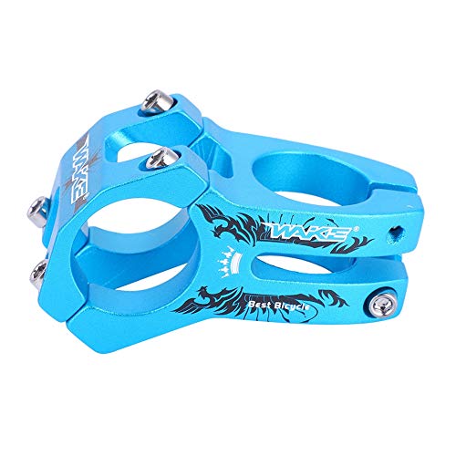 Vástago de Bicicleta Corto de Manillar, 31.8mm Potencia para Bicicleta Montaña Elevador de Vástago de Manillar Bar Stem Tallo de Barra para Bicicleta de Carretera Ciclismo MTB BMX Fixie Gear (Azul)