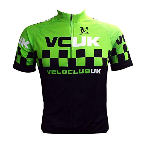 VeloClubUK (VCUK) Club Membresía con camiseta de ciclo de equipo GRATUITO - Club Fit - Verde - Grande