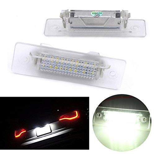 VIGORFLYRUN PARTS LTD 2pcs Coche Luces de Placa de Matrícula Leds Lámparas Traseras para 993 996 986 911 Carrera Turbo GT Boxster 968, Canbus Error Free Xenón Blanco