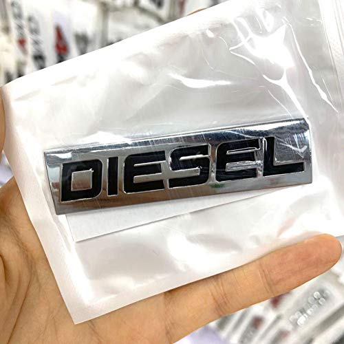 WQSNUB Etiqueta engomada del Coche Diesel Logo Emblema Insignia 3D Metal Fender Calcomanía, para Seat BMW Audi Jeep Honda Ford Opel Passat Peugeot KIA Car Styling