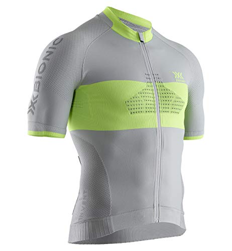 X-Bionic Maillot M/C Regulator Bike Race Zip Hombre Gris, L, RT-BT00S19M