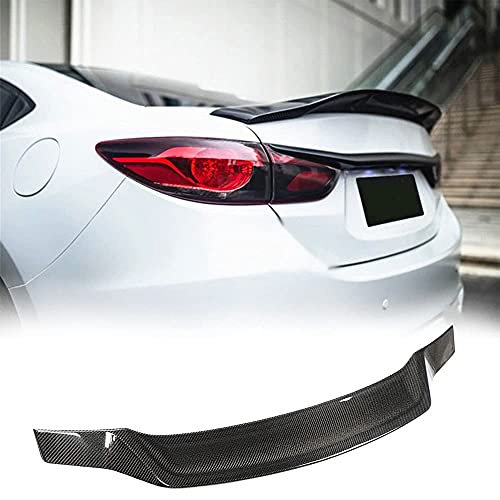 XTT Alerón de Maletero Apto para Mazda 6 Atenza Sedan 4 Puertas 2014-2019 Alerón Trasero de Fibra de Carbono para Maletero