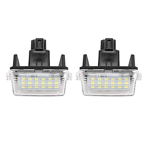 Yctze Luz de Placa de Licencia de 2 Piezas, lámpara de luz LED de número de PC Apta para Corolla 2014