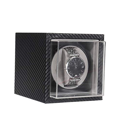ZCYXQR Enrollador automático de Relojes, hogar para Caja mecánica Mute Motor Shaker Fibra de Carbono Relojes Caja Exhibición de Joyas Caja de Almacenamiento Organizador Relojes Accesorios