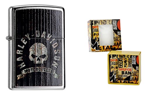 Zippo 15496 Mechero de Harley, Davidson Metal Regalo, Special Edition, de la colección 2015, número de artículo-60.000.088.4 Street de Cromo