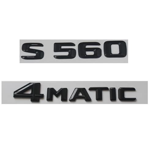 1 juego de pegatinas para Mercedes Benz Clase S S560 4MATIC (S560 4MATIC, negro brillante)