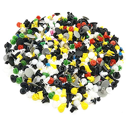 1000 Piezas Clips Remaches Plástico,Clips de plástico para Puerta de Coche,Clips Remaches Universales de Plastico,para Utilizado en Vehículos Regulares(Mezcla de Colores Aleatorios)