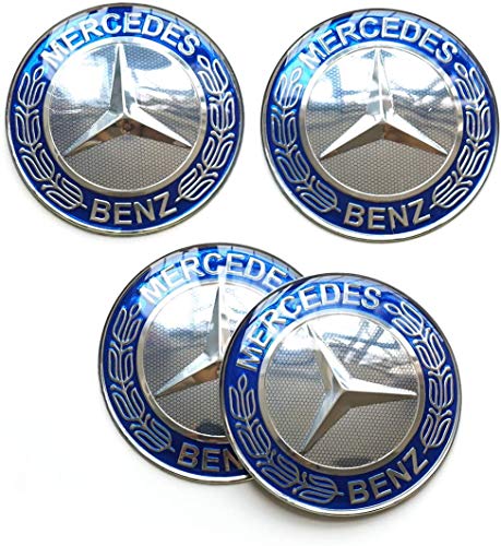 4Pcs Tapas De Cubo De Centro De Rueda para Mercedes-Benz 65mm, Coche Logo Emblem Wheel Center Rim Hub Caps Pegatinas Compatible