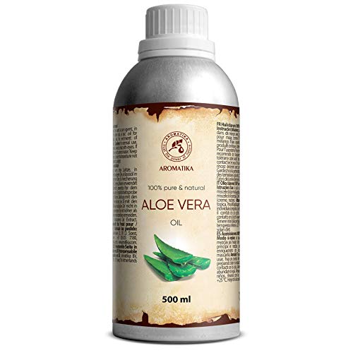 Aceite Aloe Vera 500ml - Aloe Barbadensis - Brasil - Áloe Vera Puro Natural para Piel - Cara y Bebé - Aloe Vera Oil