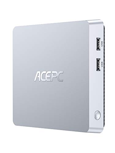 ACEPC T11 Mini PC 8GB RAM 128GB ROM Windows 10 Pro(64 bits) Intel x5-z8350 Mini computadora,sin Ventilador,con Terminal HDMI/VGA, Alta resolución 4K,2.4/5G WiFi,Gigabit Ethernet