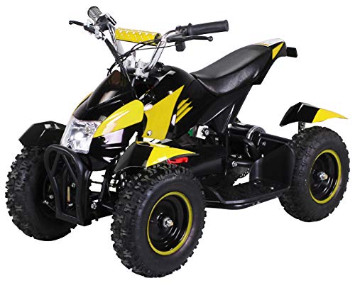 Actionbikes Motors Mini Eléctrico Niños ATV Cobra 800 Vatios Pocket Quad - Amarillo
