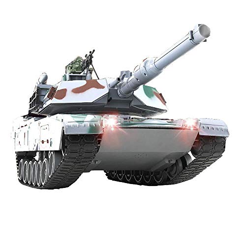 ADLIN Tanque de control remoto mini tanque de Rc con cargador USB cable de control remoto del tanque Panzer alemán Tiger I con sonido, la torreta giratoria y la acción de retroceso Cuando cañón de art