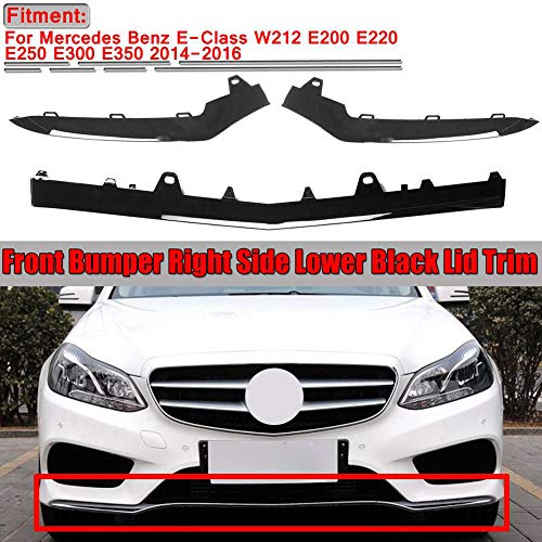 AniFM 3 Piezas PP Coche Frente Labio Barbilla Parachoques Kits de Cuerpo Deflector alerón Divisor difusor Exterior para Mercedes Benz Clase E W212 E200 E220 E250 E300 E350 2014 2015 2016