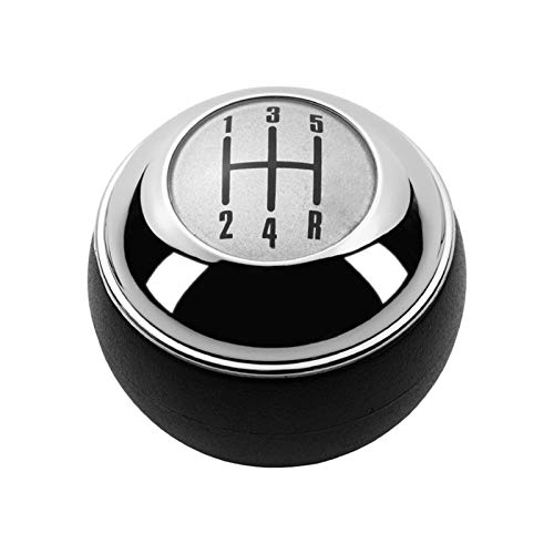 Anteprima 5/6 Speed ​​Car Styling Manual Gear Shift KNOB Lever Shifter Knob Fit para Mini R50 Cabrio R52 R53 Cooper 2002 2003 2004 2005 2007 2008 (Color Name : Chrome 5 Speed)