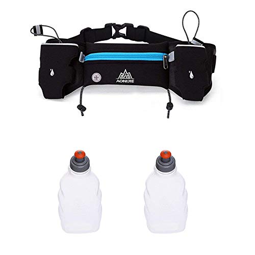 AONIJIE Riñonera reflectante para hombre y mujer, ajustable, para correr, maratón, riñonera, riñonera, bolsillos de almacenamiento con 2 botellas de agua de 250 ml (azul) AONIJIE Riñonera reflectante para hombre y mujer, ajustable, para correr, maratón, riñonera, riñonera, bolsillos de almacenamiento con 2 botellas de agua de 250 ml (azul)