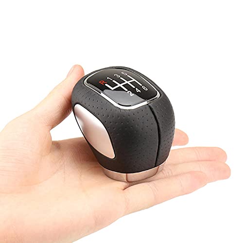 Apto para Mitsubishi Yige, apto para Outlander lancer Evolution, pomo de cambio manual de 6 velocidades, palanca de cambio, caja de cambios, cuero negro, cuero vacío Apto para Mitsubishi Yige, apto para Outlander lancer Evolution, pomo de cambio manual de 6 velocidades, palanca de cambio, caja de cambios, cuero negro, cuero vacío