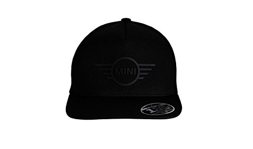 Auténtica MINI, Gorra Negra de Béisbol con Logotipo de Ala 3D, para Hombres y Mujeres, con Visera Plana, 80162445655.