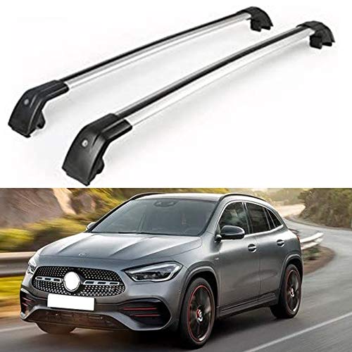 Barras transversales para portaequipajes de techo de 2 piezas para Mercedes Benz GLA 2014 – 2019 riel para equipaje con cerradura