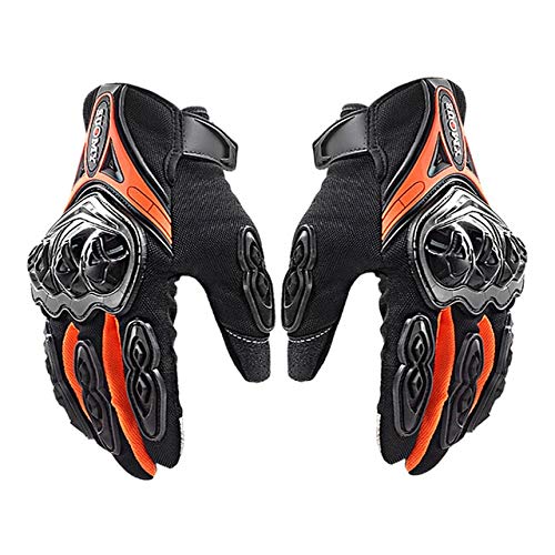 Bruce Dillon Guantes de Moto Guantes de Moto Impermeables a Prueba de Viento para Hombre Guantes de Moto con Pantalla táctil - SU-10 Orange XL