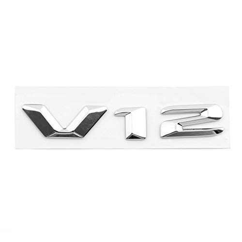 Bruce & Shark V12 Cromo Lateral Emblema Letras Insignia Calcomanía Letra Apta para Mercedes Benz S SL Amg