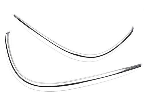 Car Styling Lámparas de Niebla Grille Listones automático Faros de Niebla Cubierta Vinilo Decorativo Tiras for Mercedes Benz Clase GLA Accesorios X156 (Color : Plata)